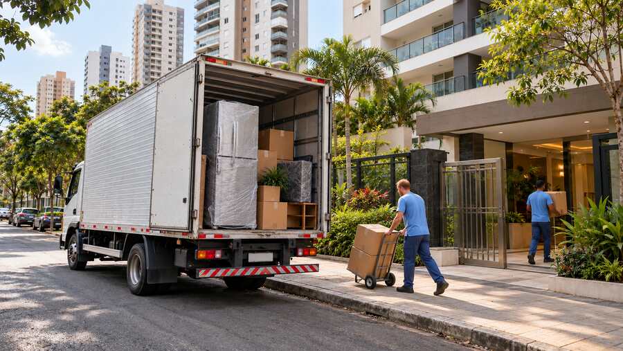 Caminhão de mudanças em Cuiabá